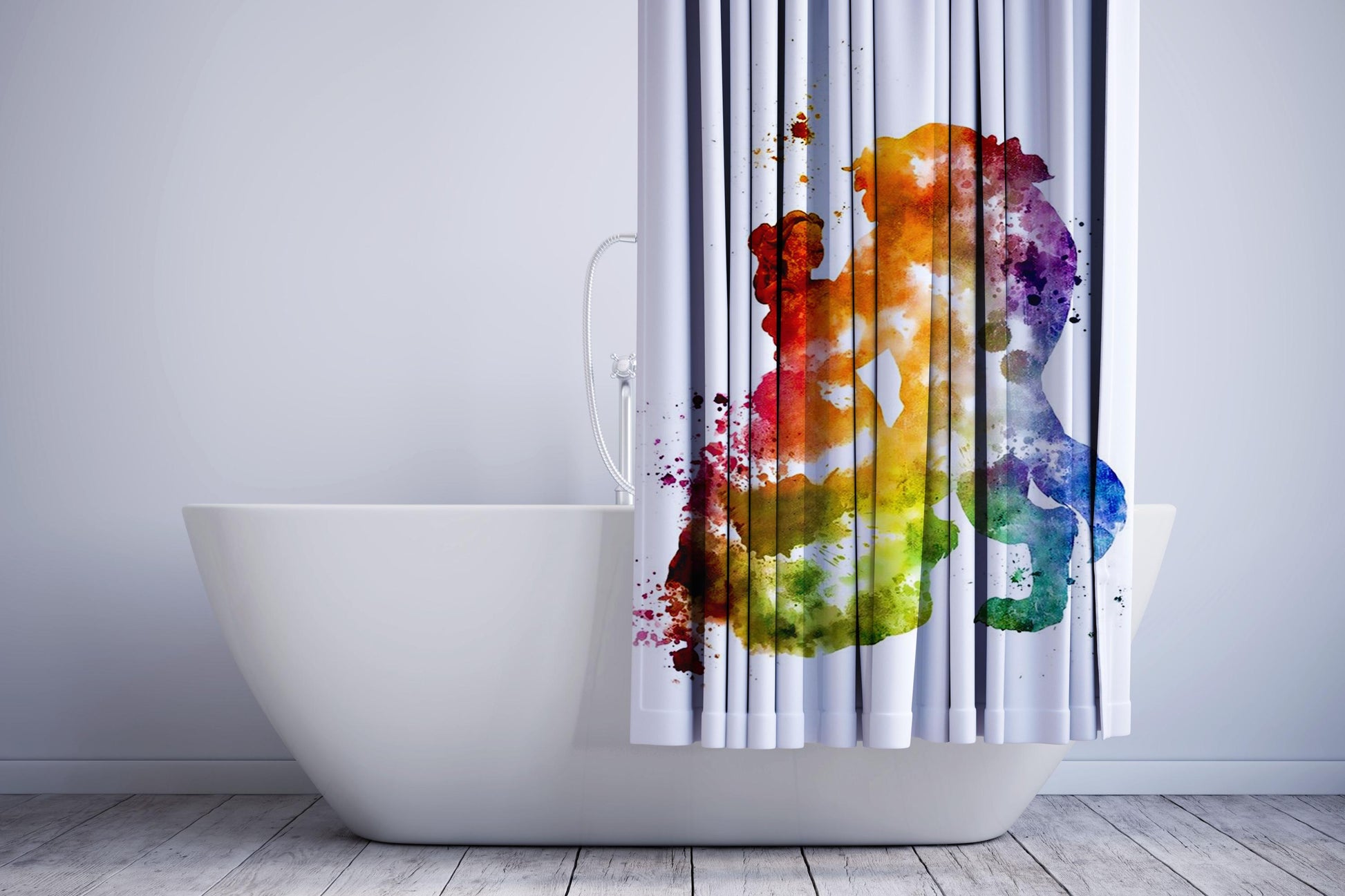 Beauty And The Beast Paint Shower Curtain