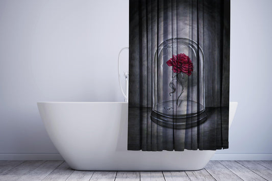 Beauty And The Beast Rose Drawing Shower Curtain