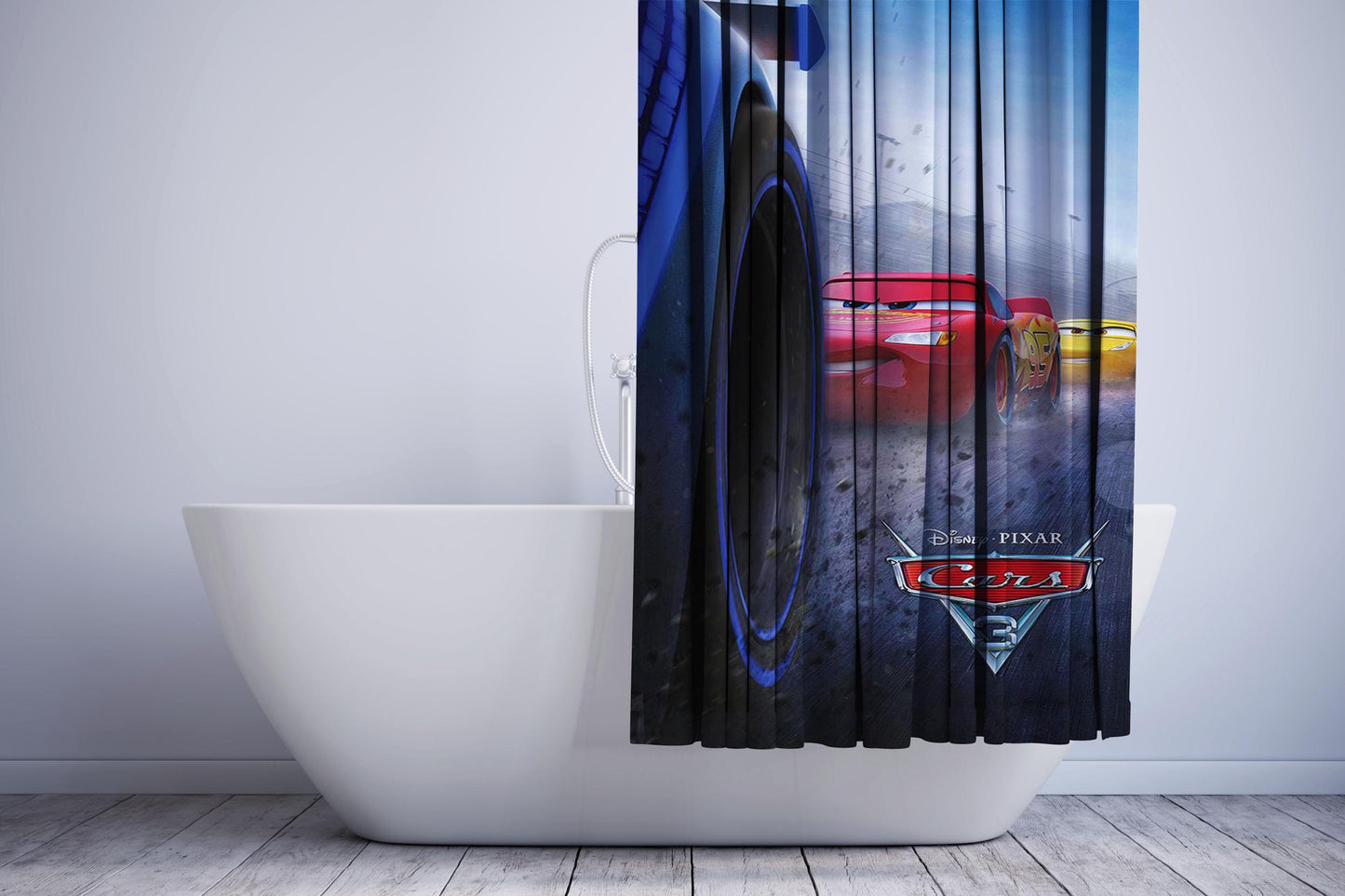 Cars 3 Disnsey Shower Curtain