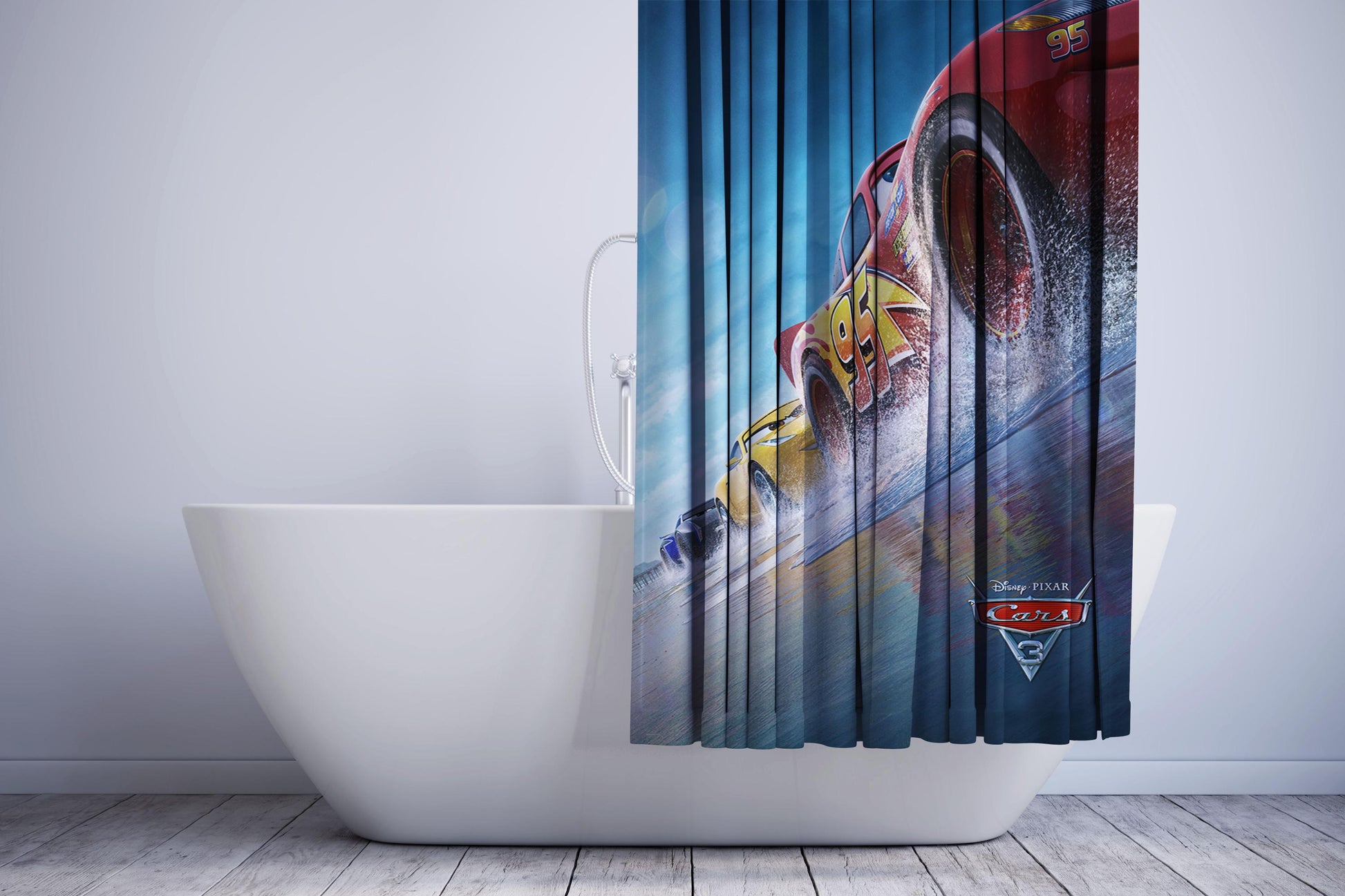 Cars 3 Poster Shower Curtain