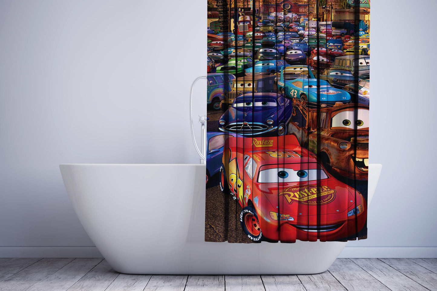 Cars Cartoon Movie Shower Curtain