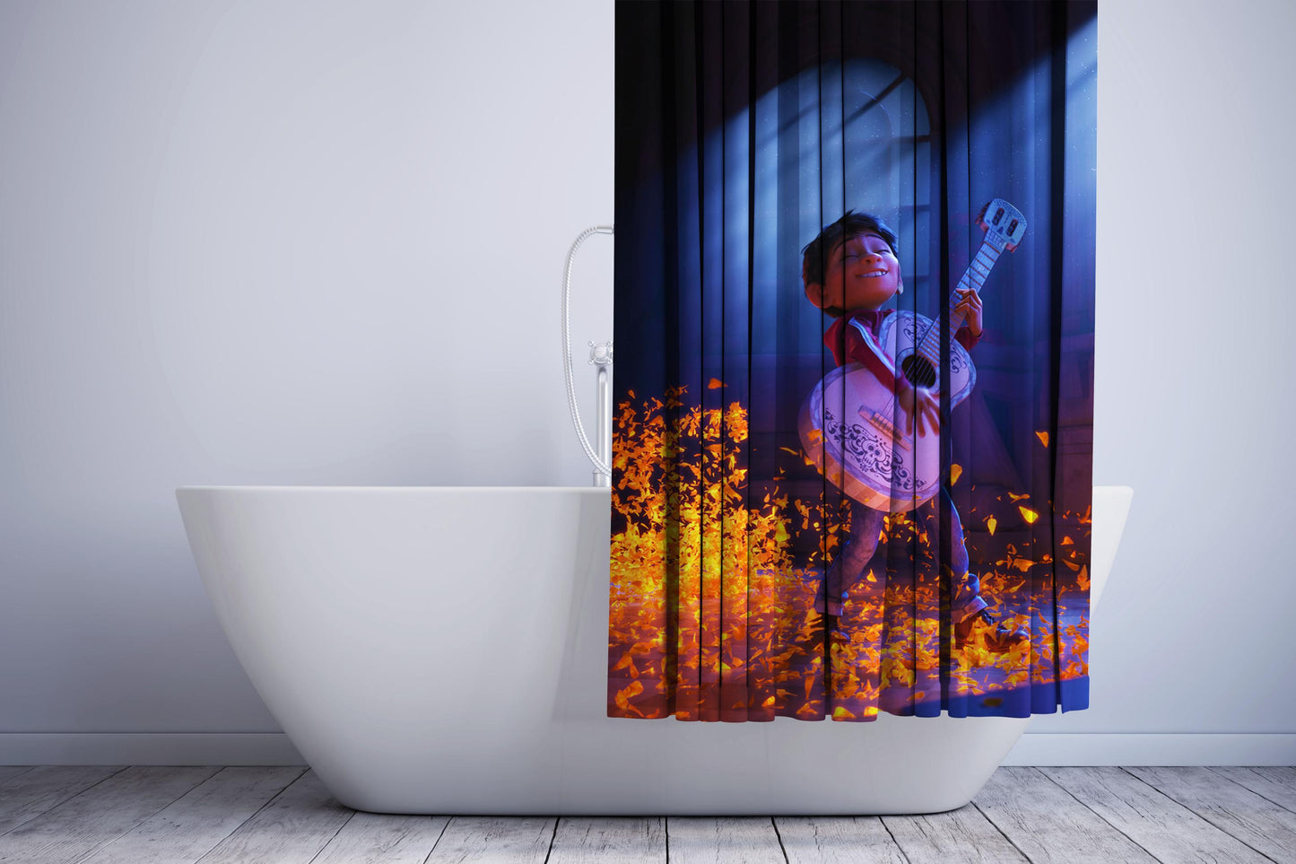 Coco Guitar Shower Curtain