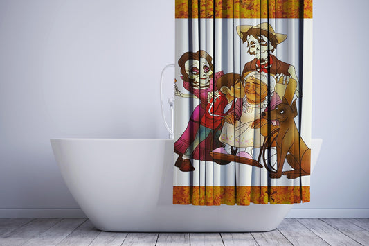 Coco Miguel Family Art Shower Curtain