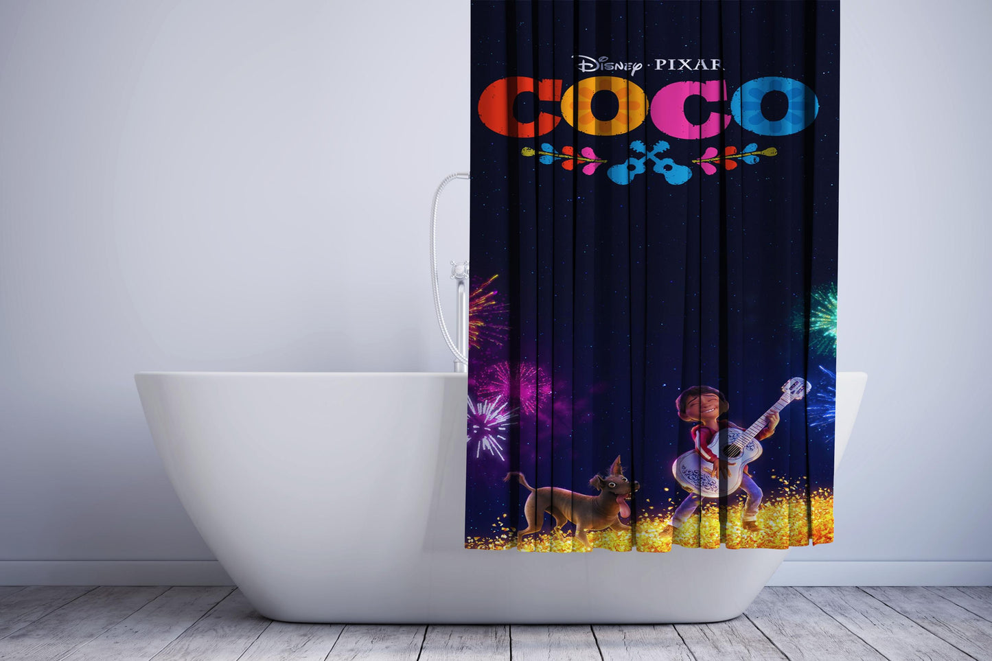 Coco Poster Shower Curtain