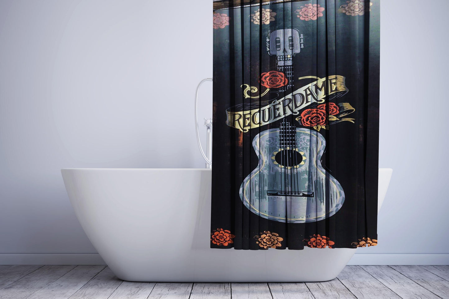 Coco Recuerdame Guitar Shower Curtain