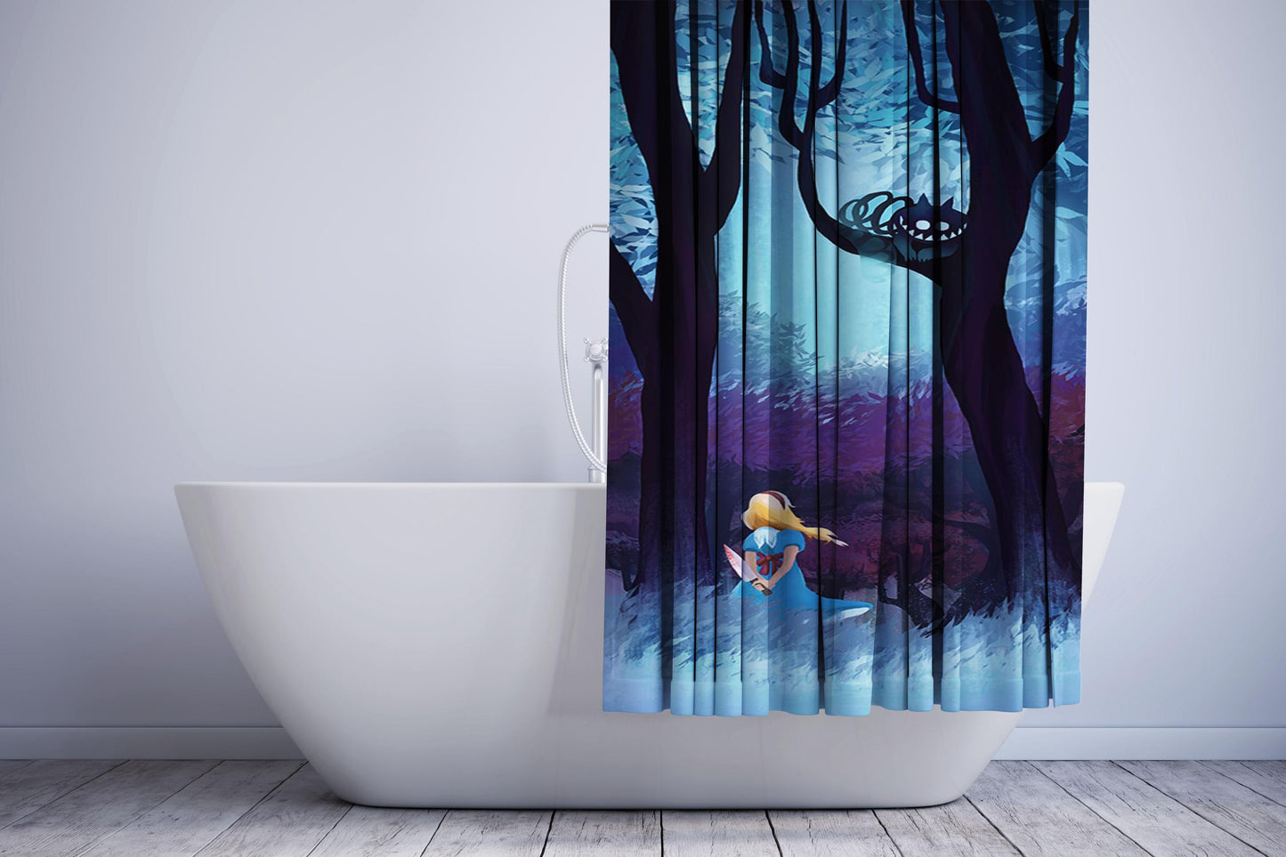 Dark Alice In Wonderland Shower Curtain