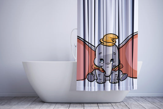 Disney Classic Dumbo Cute Baby Elephant Shower Curtain