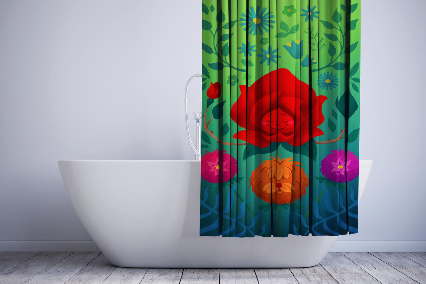 Disney Spring Alice In Wonderland Shower Curtain