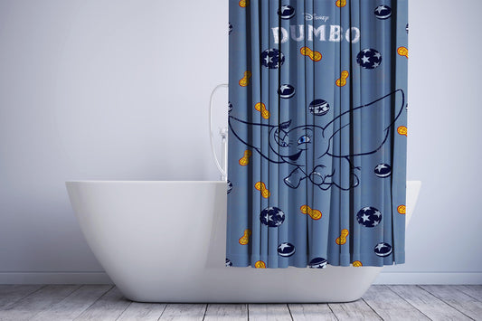 Dumbo And Peanuts Sticker Shower Curtain