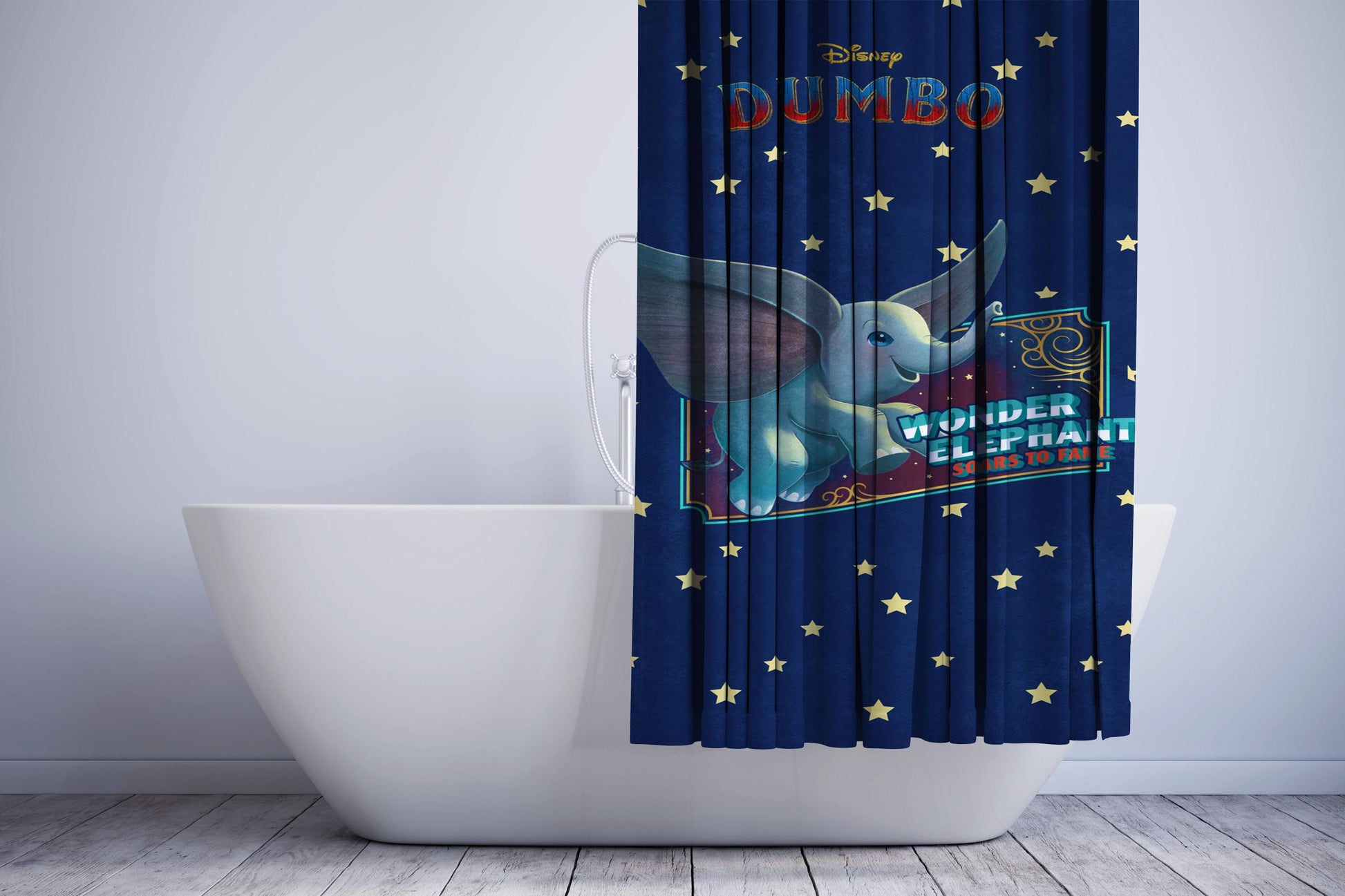 Dumbo Circus Elephant Fly Shower Curtain