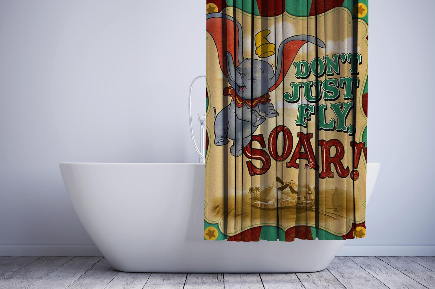 Dumbo Disney Quotes Poster Shower Curtain