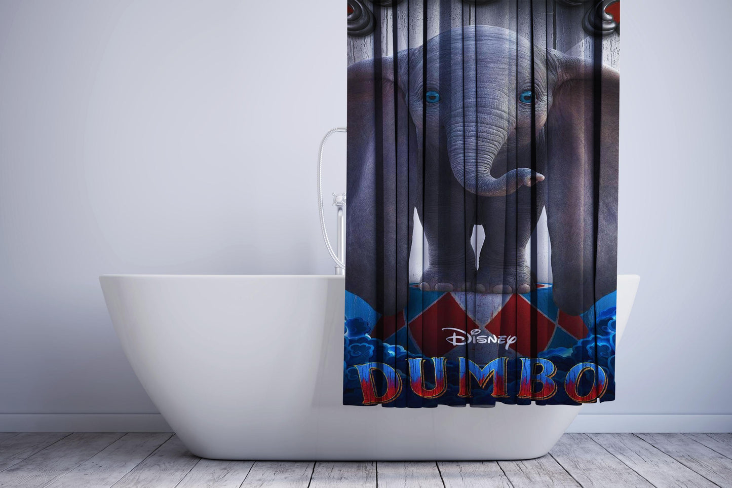 Dumbo Elephant Sadness Shower Curtain