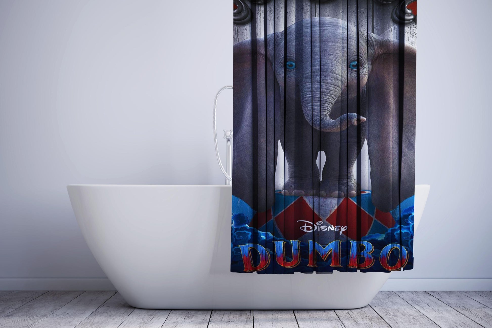 Dumbo Elephant Sadness Shower Curtain