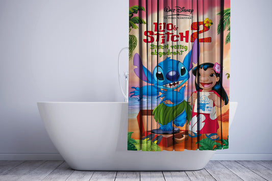 Fortune 2 With Lilo And Stitch Has A Glitch Shower Curtain