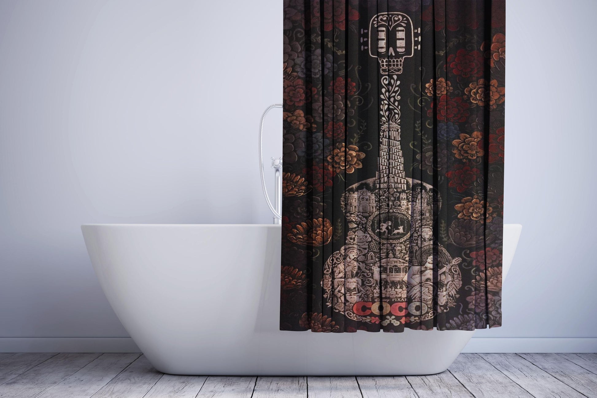 Guitar Ernesto De La Cruz Coco Movie Shower Curtain