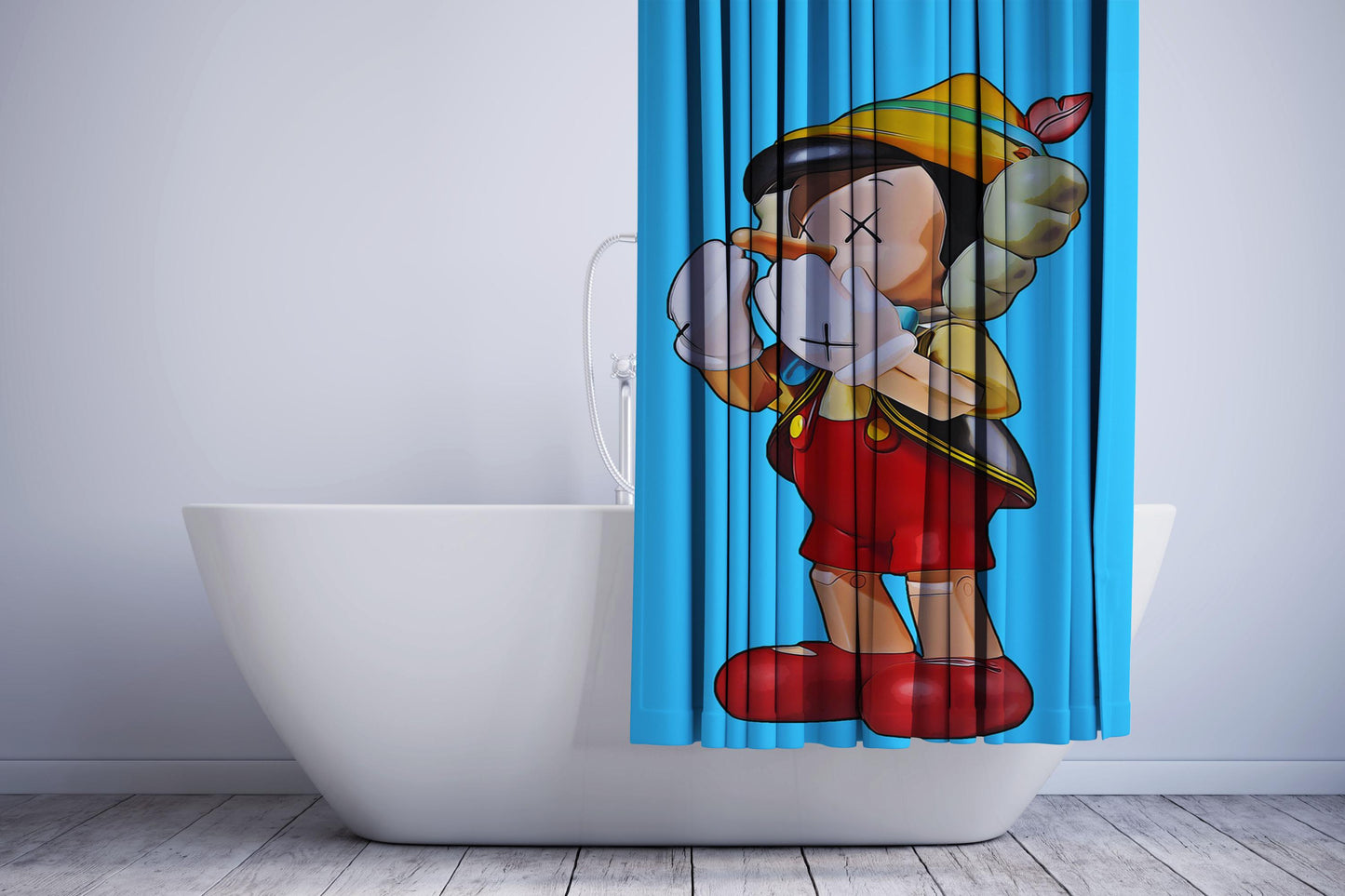 Kaws Pinocchio Shower Curtain