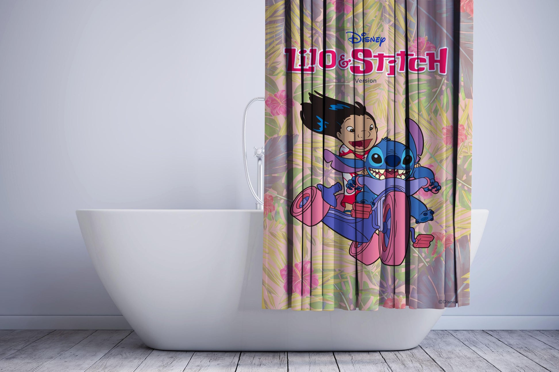 Lilo And Stitch Beach Style Shower Curtain