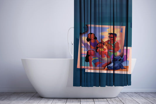 Lilo And Stitch Parents Shower Curtain