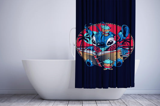 Lilo Stitch Hawaii Toy Story Aliens Shower Curtain