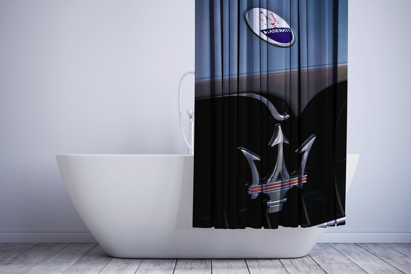 Maserati Trident Cars Logo Shower Curtain