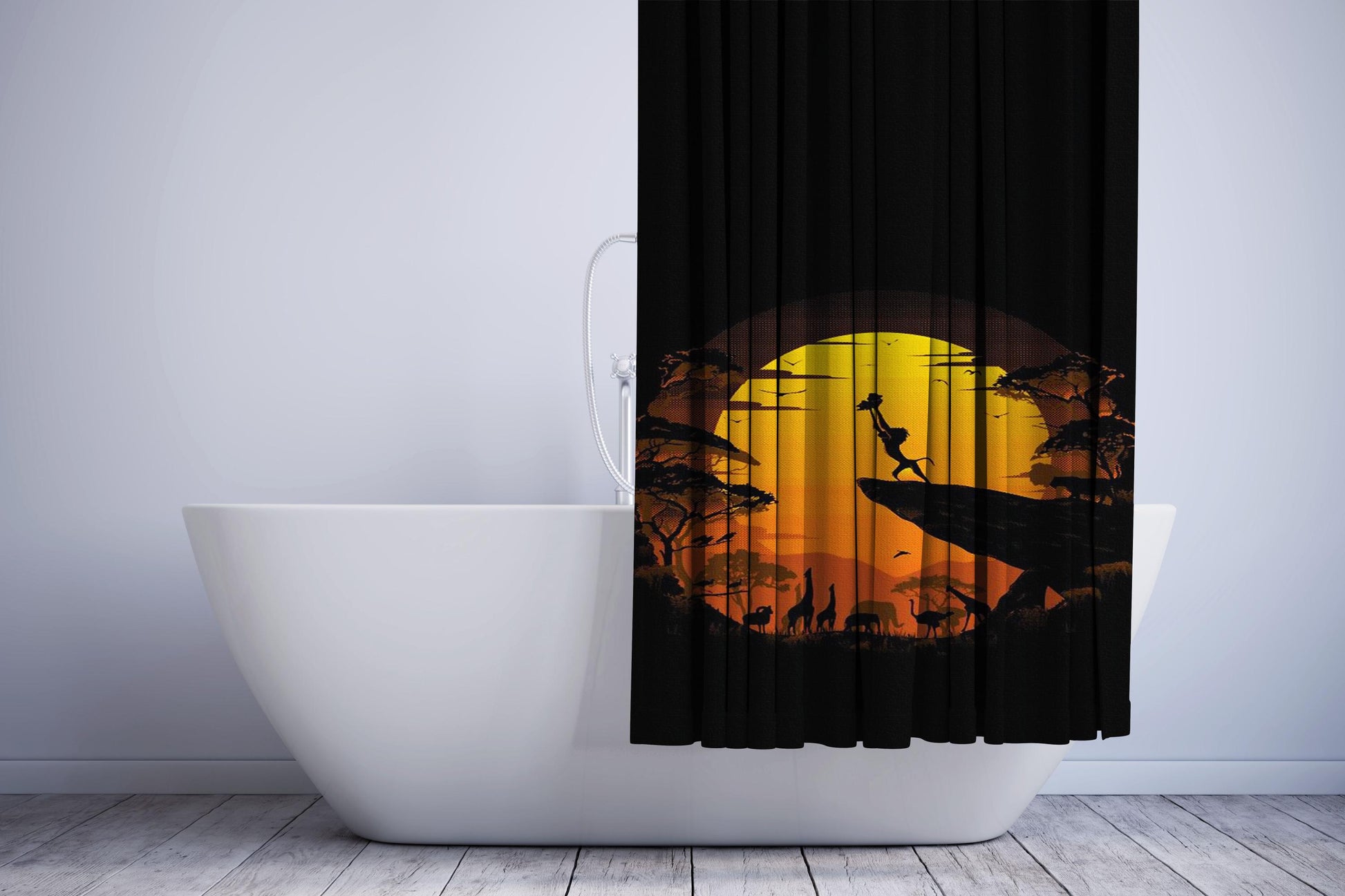 The Lion King Moon Silhouette Shower Curtain