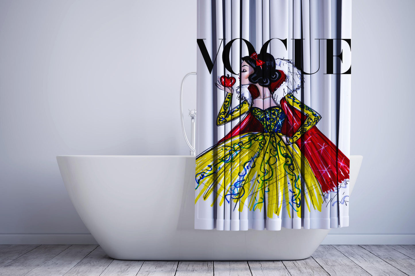 Vogue Snow White Shower Curtain