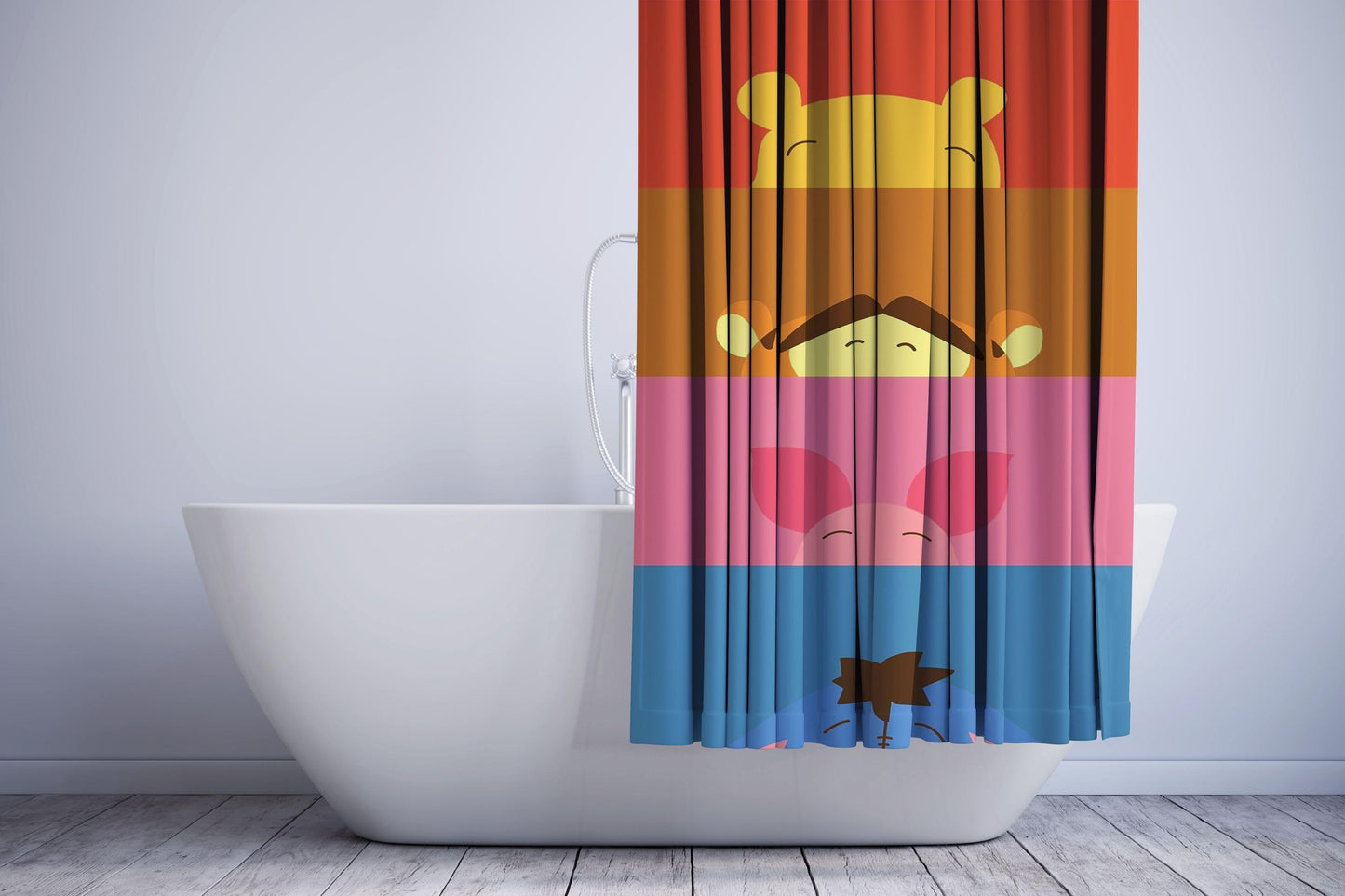 Winnie The Pooh Minimalist Shower Curtain