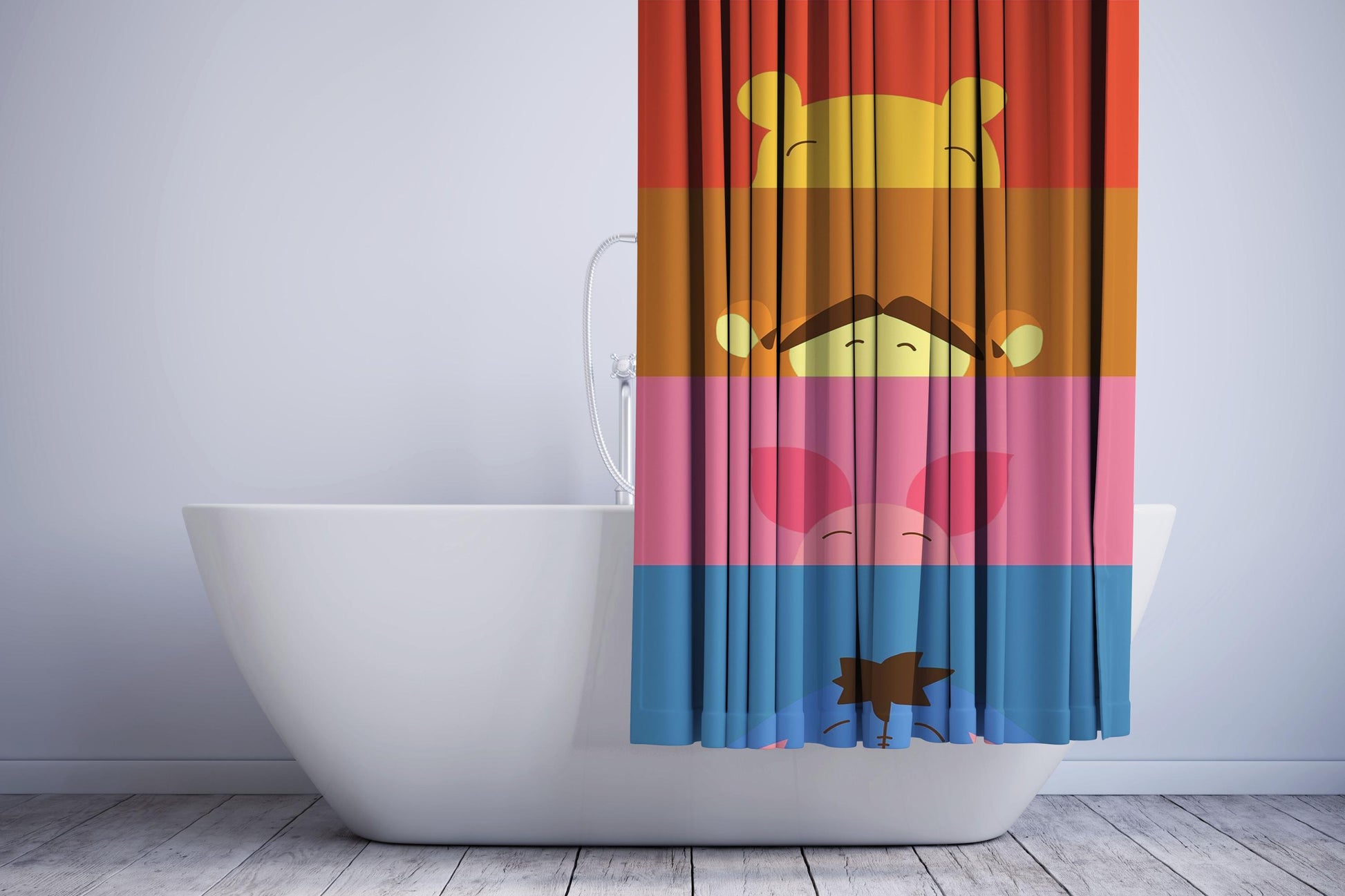 Winnie The Pooh Minimalist Shower Curtain