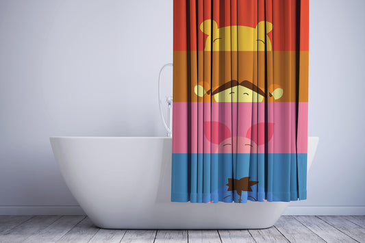 Winnie The Pooh Minimalist Shower Curtain