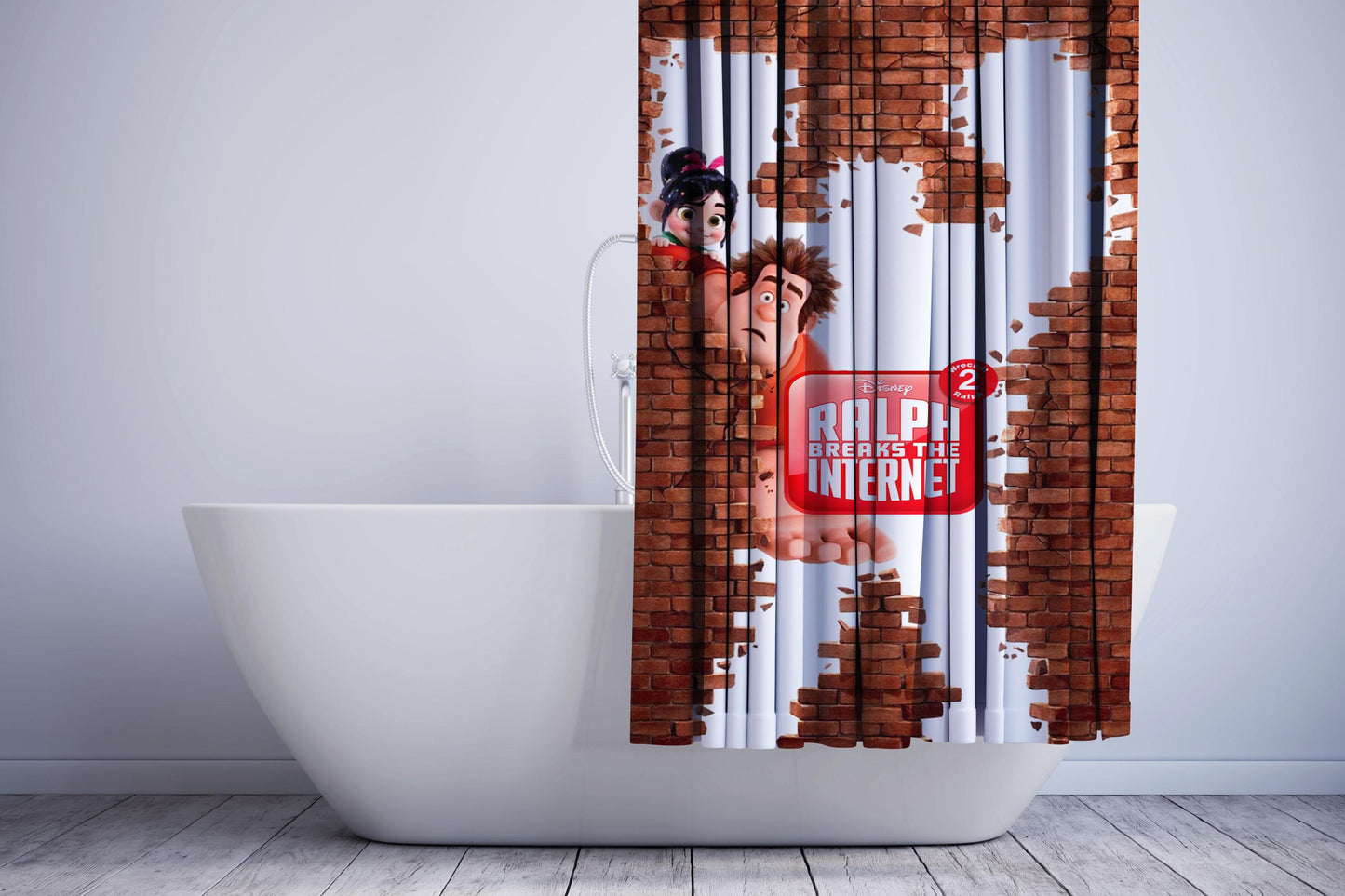 Wreck It Ralph 2 Movie Poster Shower Curtain