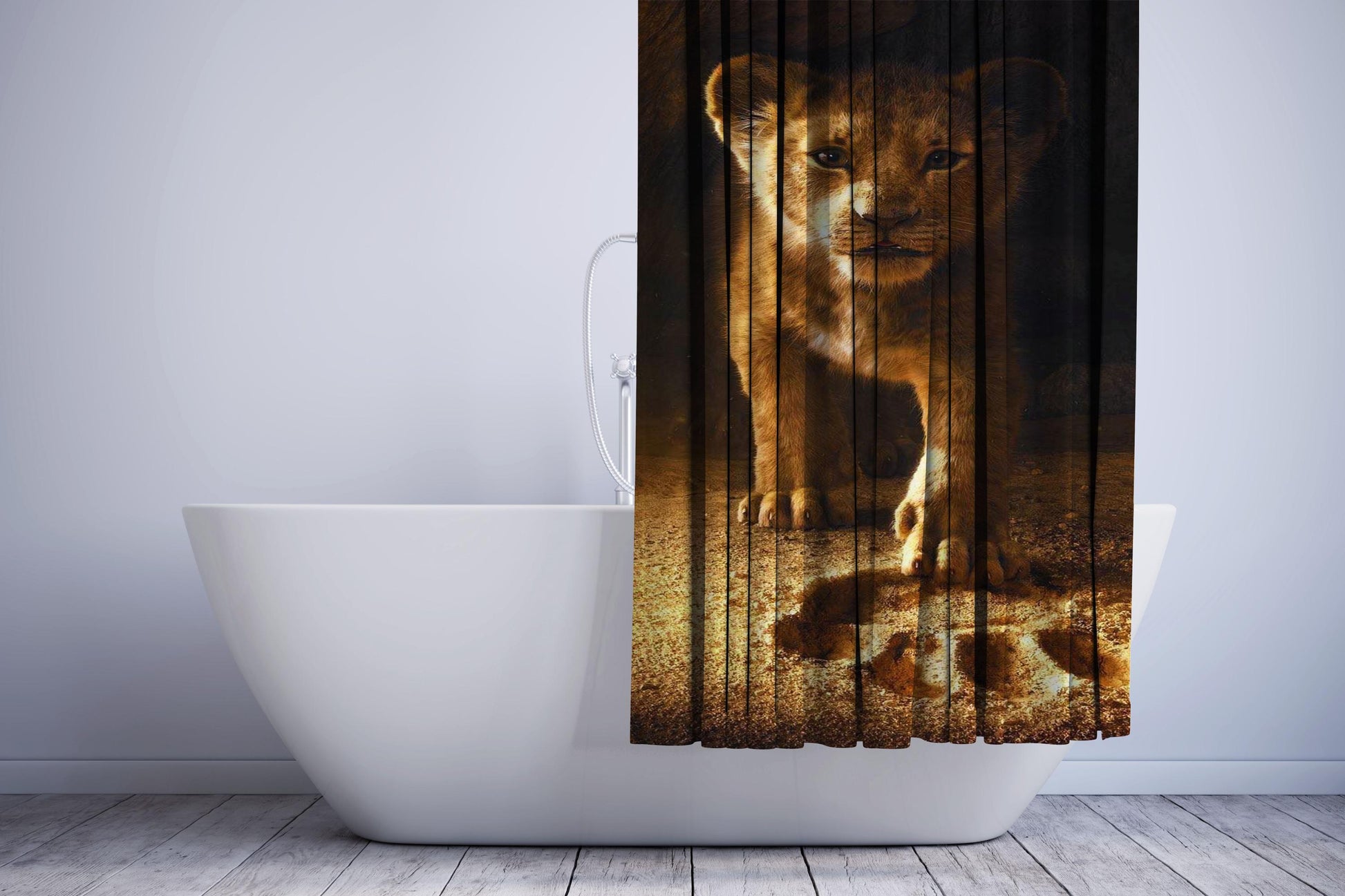 Young Simba The Lion King Shower Curtain